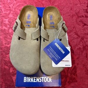 Birkenstock Boston Clogs Taupe